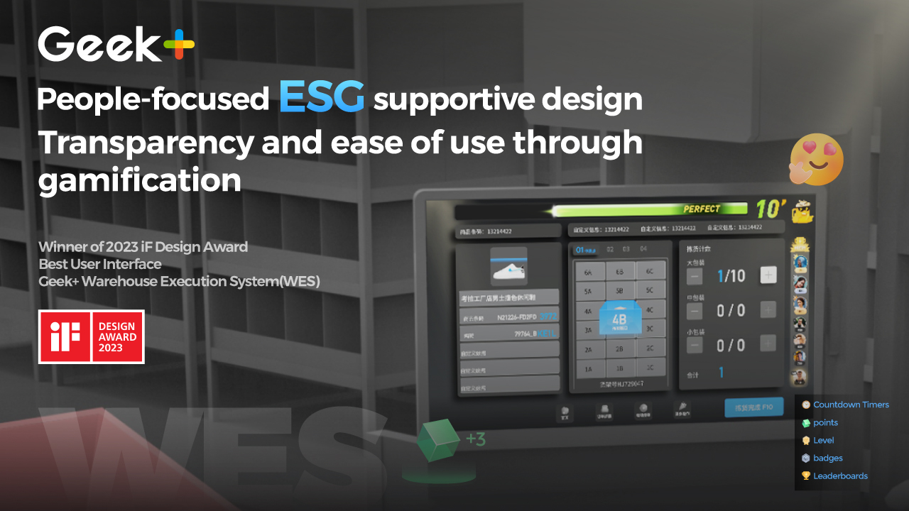 Geek+ wins iF Design Award for its warehouse execution system